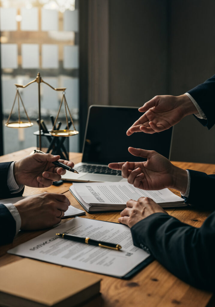 legal consultation with documents scales justice